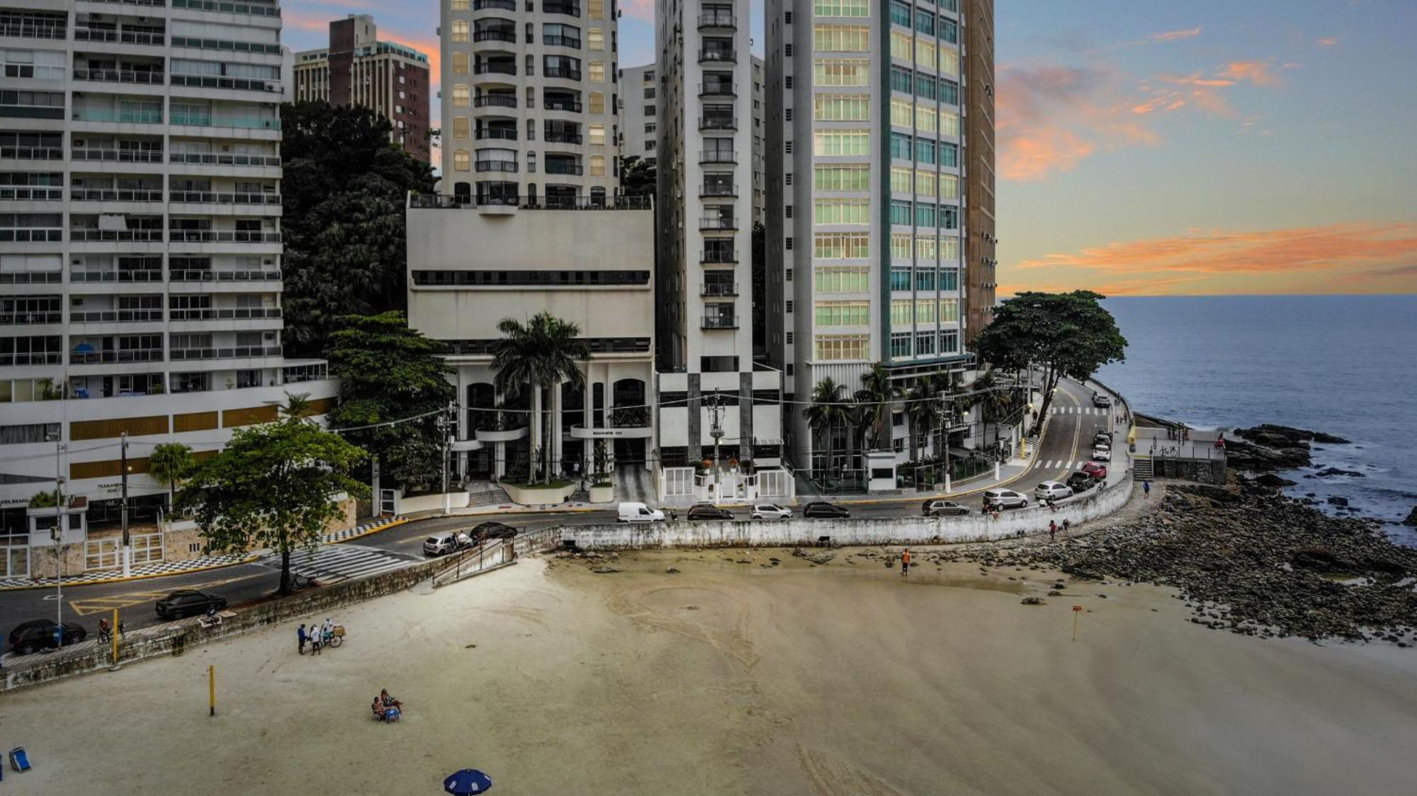 Vista Incrivel Beira-Mar Espacoso 4 Qts Ac Guarujá Esterno foto